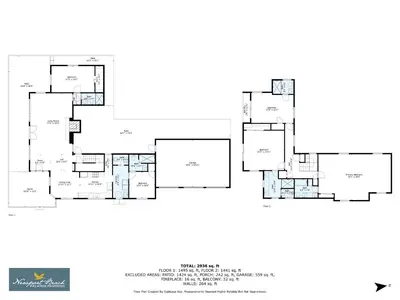 a floor plan of a house at 608 S Bayfront in Newport Beach