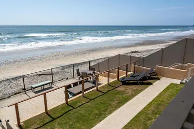 a balcony with a view of the beach at CB-2445C - Carlsbad Casa De Los Sueños | Unit C in Carlsbad