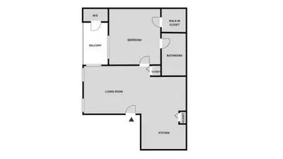 a floor plan of a house at La Jolla 1br w gym wd pool nr bars shops SAN-8 in San Diego