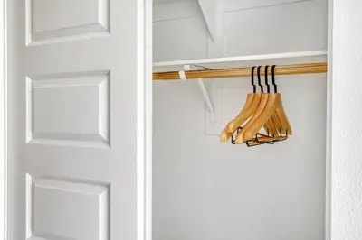 a closet door with a bunch of wooden utensils at Mission Valley 1br w gym wd pool nr bars SAN-14 in San Diego