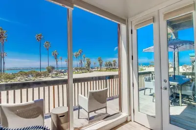 a balcony with a view of the ocean at Jetty View 2 in San Diego