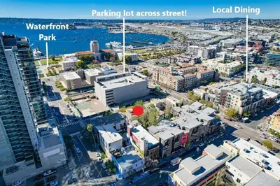 an aerial view of a city with buildings at Kettner Row 2 in San Diego