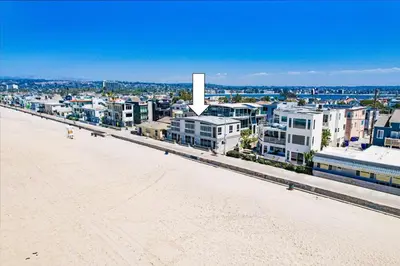 an aerial view of a city with buildings at Surf Style 1 in San Diego
