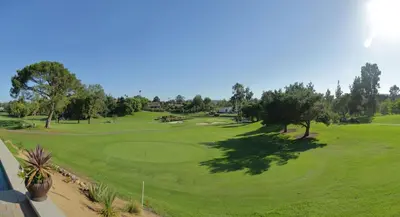 a view of a golf course with a green at Cottage On The Greens - Studio in Poway