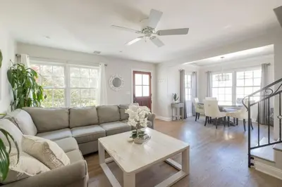 a living room with a couch and a table at 4221 Urban oasis in Hillcrest Mission Hills in San Diego