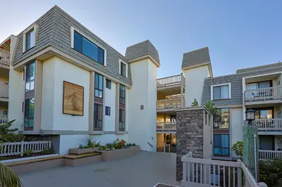 an exterior view of a house at Oceanside Beach Condos in Oceanside