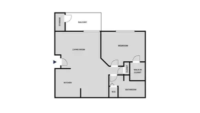 a floor plan of a house at Rancho Penasquitos 1br w pool gym nr bars SAN-31 in San Diego