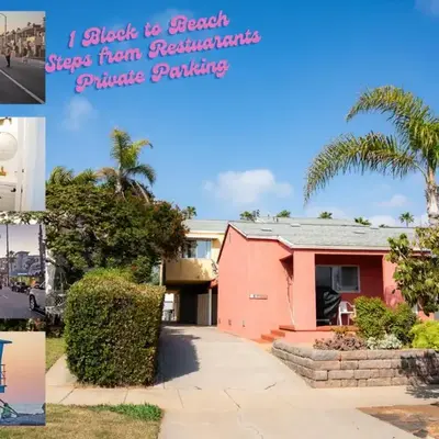 1 Block from Beach - Steps from Restaurants & Shops