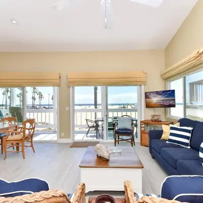 Multi Level Oceanfront Home with Patio on the Beach