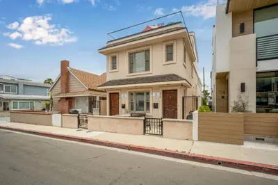 a house on the side of a street at 50 Steps to the Sand on 39th St - Newport Beach in Newport Beach