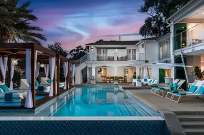 an image of a house with a swimming pool at Cypress Cabana Chateau Luxury Vacation Villa in San Diego