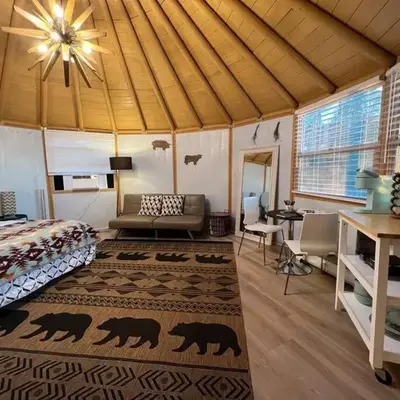 Glamping-Sky Dome Yurt-Tiny House-2 modern composting toilet