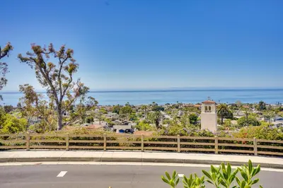 a view of the ocean from a road at Belle View Laguna Beach Getaway with Patio in Laguna Beach