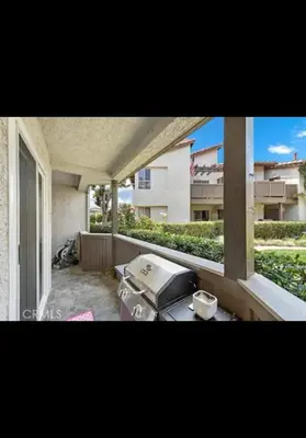 a view of a balcony with a appliance on it at Golden Gateaway in Dana Point