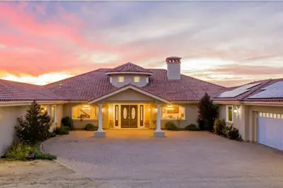 a house with a driveway in front of it at Luxurious Mansion in Wine Country in Temecula