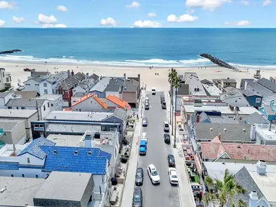 an aerial view of a city with a beach at 3 Bedrooms in Newport Beach