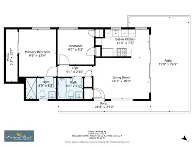 a floor plan of a house at Upper West Newport in Newport Beach