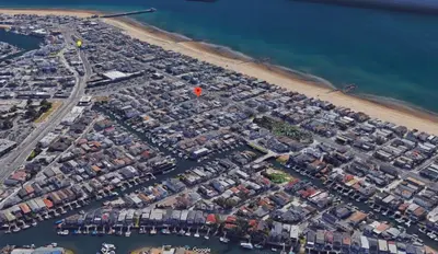 an aerial view of a city with houses at 3 Bedrooms in Newport Beach