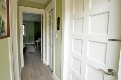 a door leading into a hallway with a room at PRIVATE La Jolla Guest Suite in San Diego