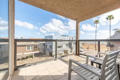 a view from the balcony of a apartment at Alexander - Oceanview in Newport Beach
