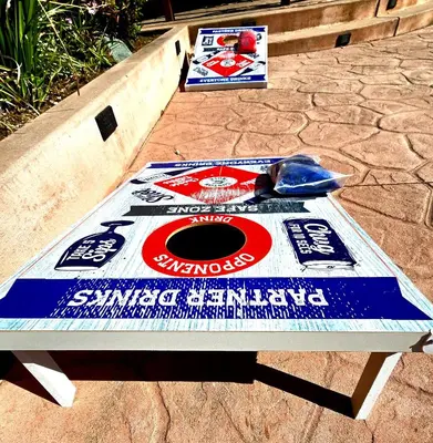 a picnic table with a sign on top of it at 3 BEDS house with pool in National City