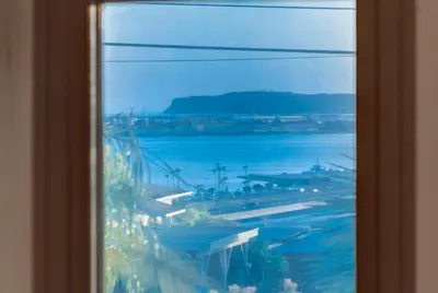 a view of the ocean from a window at Spectacular Seaview Oasis -Views Spa Game Room in San Diego