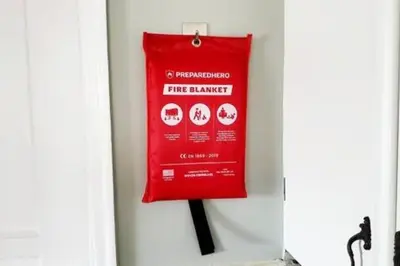 a red fire alarm sign hanging on a wall at SanDiego Insider's Coastal Bliss and Urban Wonders in San Diego