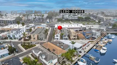 a rendering of a city with a red ball at Steps to Lido Village and the Marina Heart of Lido Island WITH PARKING in Newport Beach