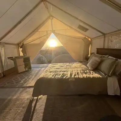 A Cozy Sunrise Glamping Escape with Panoramic View