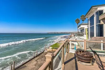a house with a balcony overlooking the ocean at Ocean View beach house Ocean View beach house-STR14-0105 & STR14-0133 in Dana Point