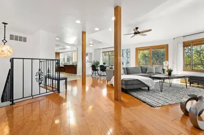 a living room with a couch and a table at Majestic 5BR Villa with Guesthouse, Pool & Spa in Poway
