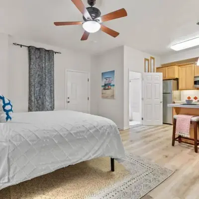 1 Block to the Sand Stylish & Spacious Studio!