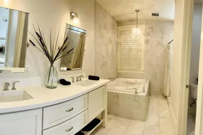 a white bathroom with a sink and a tub and a toilet at Getaway Retreat Close to Temecula San Diego LA in Murrieta