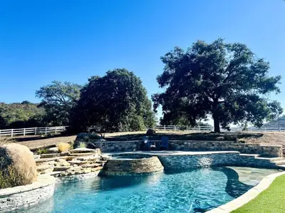 a swimming pool in the middle of a yard at Getaway Retreat Close to Temecula San Diego LA in Murrieta