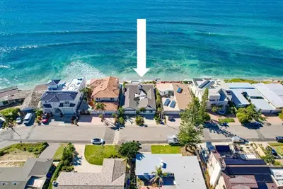 an aerial view of a resort near the ocean at Terramar Point in Carlsbad