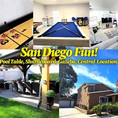 San Diego Fun-Gameroom & Gazebo-Centrally Located!