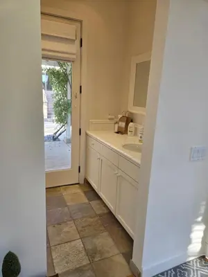 a kitchen with a sink and a counter at Relaxing Countryside Resort Guest House in Poway