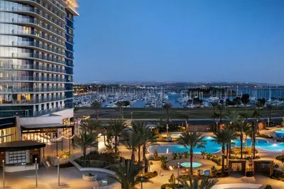 a view of a marina from a hotel at Gaylord Pacific Resort & Convention Center in Chula Vista