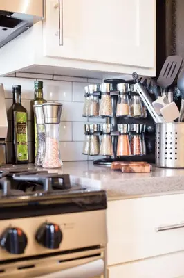 a kitchen with a stove and a counter top at Gorgeous Retreat Close to Beach and Downtown in San Clemente