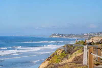 a view of the ocean from a cliff at Surf, Sun, Sand - SUR106 in Solana Beach