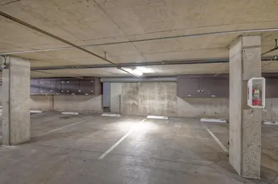 an empty parking lot in an empty parking garage at Ocean Dreams - SBTC145 in Solana Beach