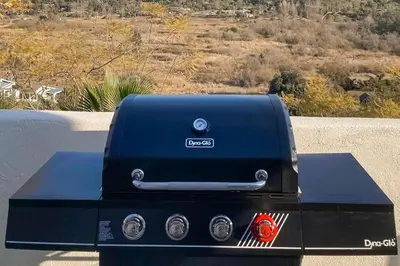 a blue toaster sitting on top of a table at Canyon Paradise in Encinitas