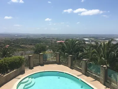 a swimming pool with a view of the city at Private Bedroom & Bathroom Grove, Pool & City View in Oceanside