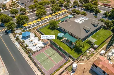 an overhead view of a tennis court on a street at Hutchison Estate, Guest Suite 1 in Murrieta