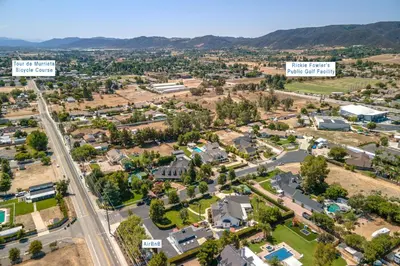 an aerial view of a small town with houses at Hutchison Estate, Guest Suite 1 in Murrieta