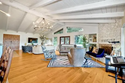 a living room with a couch and chairs at 3046 Skycrest Drive in Fallbrook
