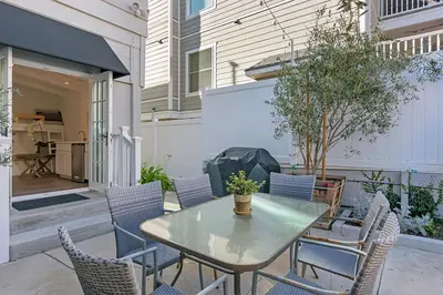 a patio with a table and chairs at 3690 Carlsbad Boulevard - Unit C in Carlsbad