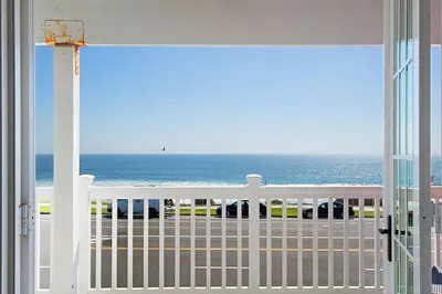 a view of the ocean from a balcony at 3690 Carlsbad Boulevard - Unit B in Carlsbad