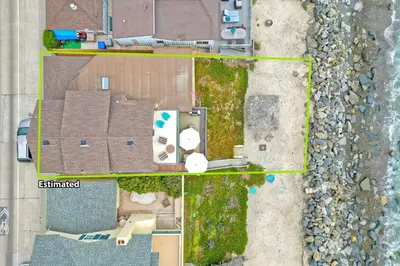 an overhead view of a house with a roof at 1745 S Pacific in Oceanside