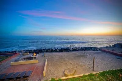 a view of a beach with the ocean at 1923 S Pacific in Oceanside